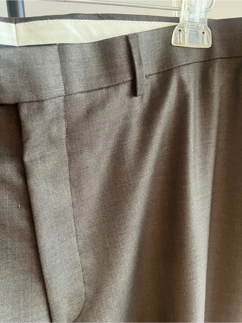 NWT Nautica Dress Pant Performance Mast 100% Wool Flat Front Olive 🫒 Green Sz 44